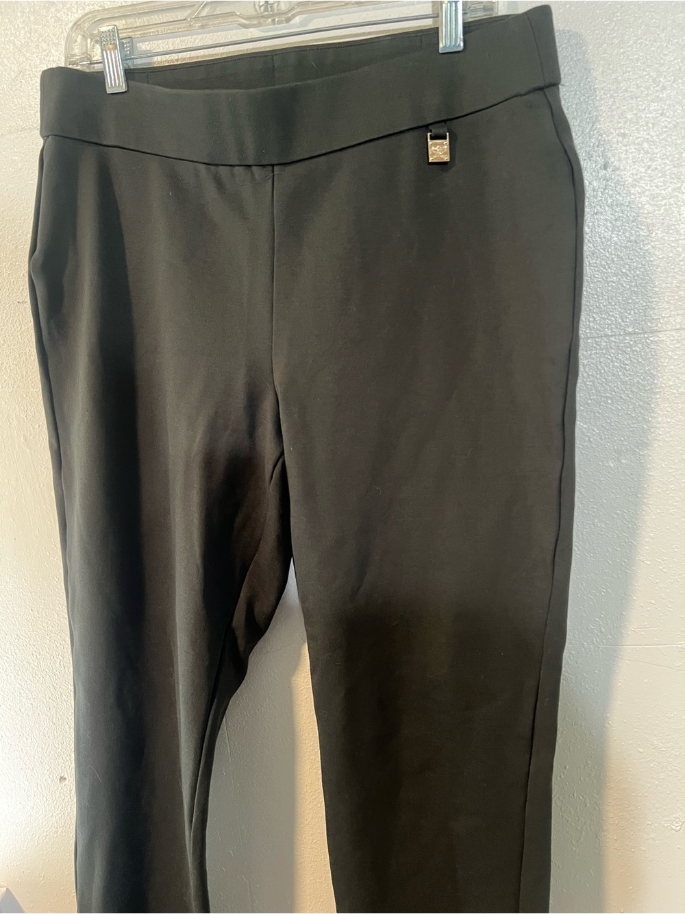 Rafaella green Ponte Pull-On Pants with Logo Charm size 14